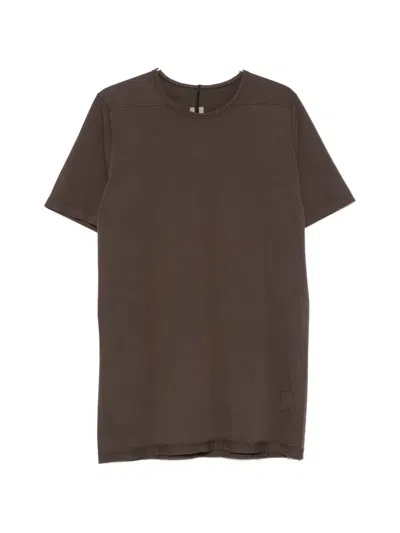 Rick Owens Drkshdw Central-seam Short-sleeve T-shirt In Brown