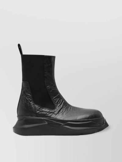 Rick Owens Drkshdw Chunky Sole Abstract Ankle Boots In Black