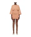 Rick Owens Drkshdw Cinched Tommy Ruched Minidress In Pink