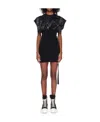 Rick Owens Drkshdw Cinched Waist Minidress In Black
