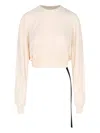 Rick Owens Drkshdw Classic Mini" Crop T-shirt - Ivory