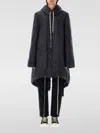 Rick Owens Drkshdw Parka With Fishtail Hem And Hood In Schwarz