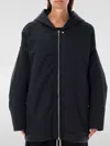 Rick Owens Drkshdw Hooded Peter Relaxed Fit Jacket With Drawstring Hem In Schwarz