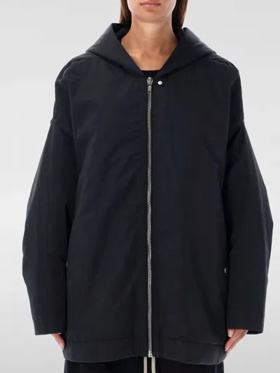 Rick Owens Drkshdw Hooded Peter Relaxed Fit Jacket With Drawstring Hem In Black