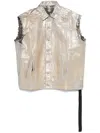 Rick Owens Drkshdw Coated Gilet In Gold