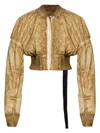 Rick Owens Drkshdw Collage Cropped Jacket In Neutrals