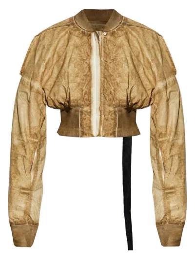 RICK OWENS DRKSHDW COLLAGE CROPPED JACKET
