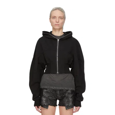 Rick Owens Drkshdw Collage Gimp Hoodie In Brown