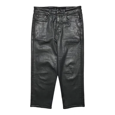 Pre-owned Rick Owens Drkshdw Collapse Wax Jeans Black