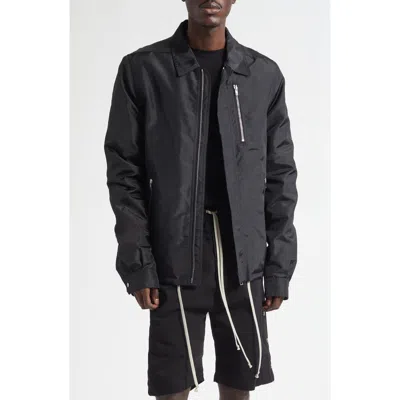 Rick Owens Drkshdw Concealed Zip Jacket In Black