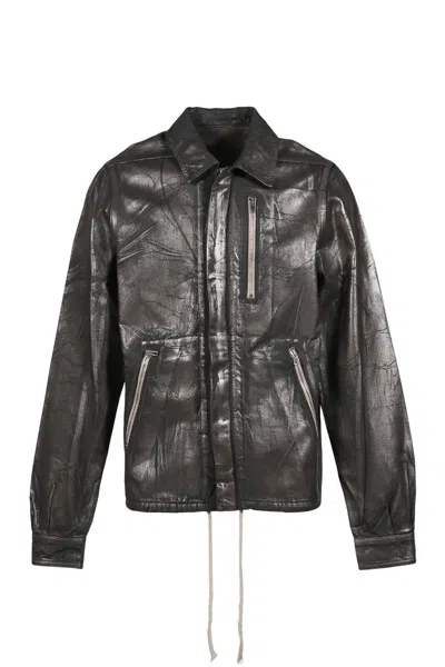 Rick Owens Drkshdw Concealed Zipfront Jkt 94 Bronze In Gray