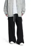Rick Owens Drkshdw Concordians Creatch Wide Cargo Drawstring In Black