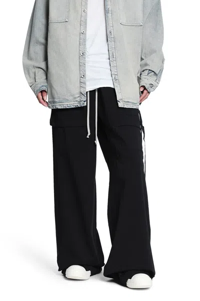 Rick Owens Drkshdw Concordians Creatch Wide Cargo Drawstring In Black