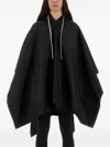 Rick Owens Drkshdw Asymmetric Hem Hooded Sweatshirt Design In Black
