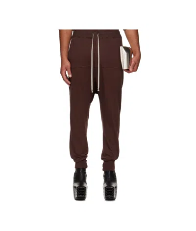 Rick Owens Drkshdw Concordians Drawstring Sweatpants In Brown