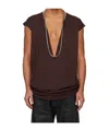 Rick Owens Drkshdw Burgundy Concordians Dylan T-shirt In Brown