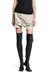 Rick Owens Drkshdw Metallic-effect Layered Skirt In Silver