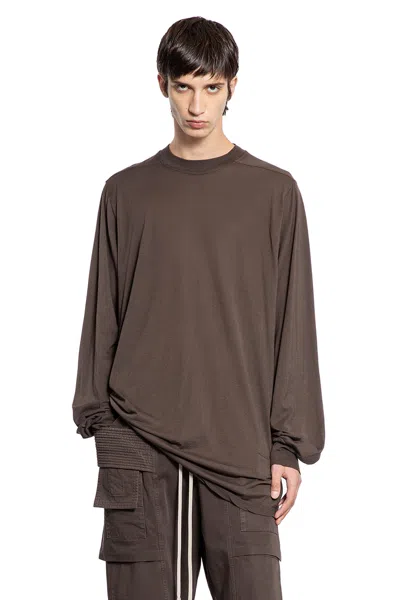 Rick Owens Drkshdw Concordians Jumbo Long Sleeve T In Gray