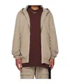 Rick Owens Drkshdw Concordians Jumbo Zip-up Hoodie In Gray