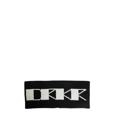 Rick Owens Drkshdw Concordians Knit Headband In Black