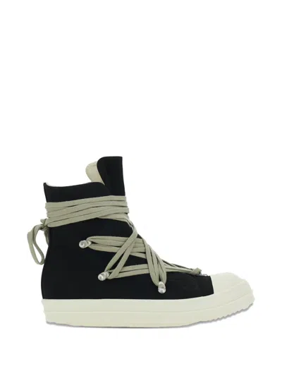 Rick Owens Drkshdw Concordians Megalace High-top Lace-up Sneakers In Black