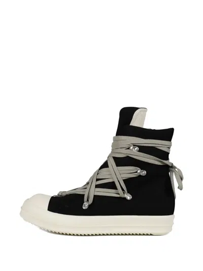 Rick Owens Drkshdw Concordians Megalace High-top Sneakers In Animal Print