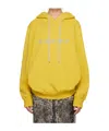 Rick Owens Drkshdw Concordians Oversized Hooded Sweatshirt In Yellow