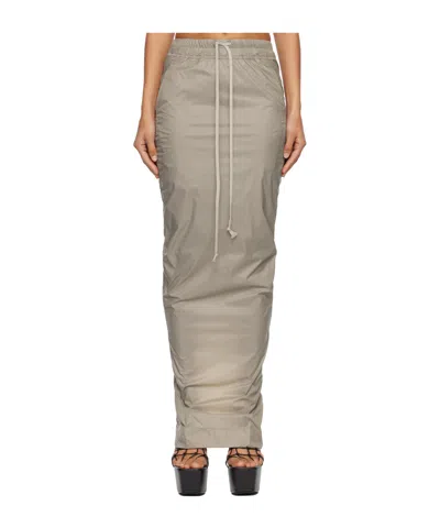 Rick Owens Drkshdw Concordians Pull On Pillar Skirt In Brown
