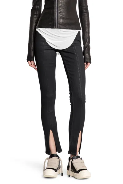 Rick Owens Drkshdw Concordians Slit Front Leggings In Black