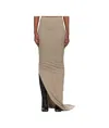 Rick Owens Drkshdw Taupe Concordians Soft Edfu Maxi Skirt In Brown