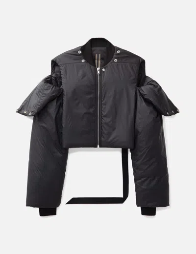 Rick Owens Drkshdw Convertible Jacket In Nylon In Black