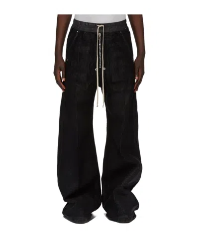Rick Owens Drkshdw Corduroy Casual Pants In Black