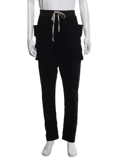 Pre-owned Rick Owens Drkshdw Corduroy Creatch Cargo Cargo Pants In Black