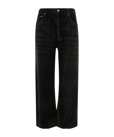 Rick Owens Drkshdw Corduroy Jeans In Black