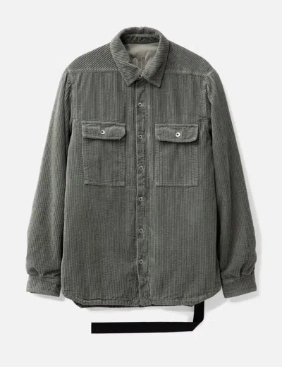 Rick Owens Drkshdw Corduroy Two-pocket Shirt Jacket In Blue