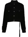 Rick Owens Drkshdw Hemdjacke Aus Cord In Schwarz