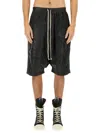 Rick Owens Drkshdw Drkshdw By Rick Owens Relaxed-fit Bermuda Shorts With Textured Finish In Black