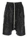Rick Owens Drkshdw Drkshdw By Rick Owens Relaxed-fit Bermuda Shorts With Textured Finish In Black
