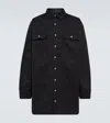 Rick Owens Drkshdw Cotton-blend Poplin Overshirt In Black