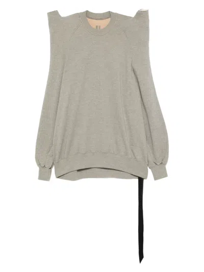 Rick Owens Drkshdw Cotton Blend Sweatshirt In Gray