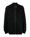 Rick Owens Drkshdw Black Porterville Jumbo Flight Bomber Jacket In Black