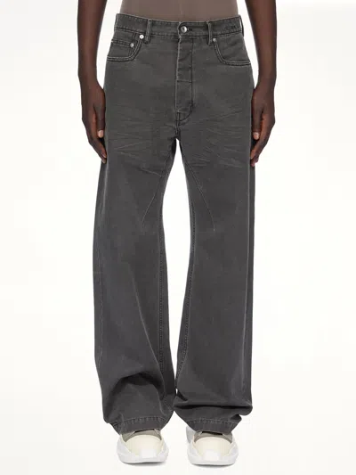 Rick Owens Drkshdw Cotton Canvas Geth Jeans In Animal Print