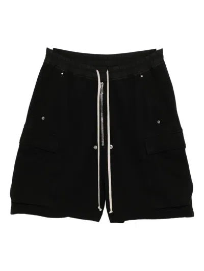 Rick Owens Drkshdw Cotton Cargo Shorts In Black