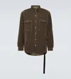 Rick Owens Drkshdw Cotton Corduroy Jacket In Brown