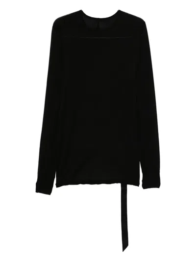 Rick Owens Drkshdw Cotton Crew-neck Long-sleeves T-shirt In Black