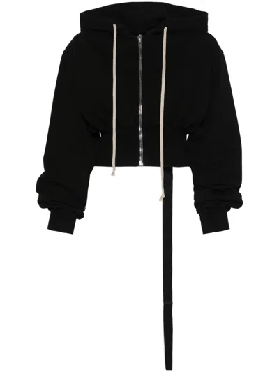 RICK OWENS DRKSHDW COTTON CROPPED HOODIE