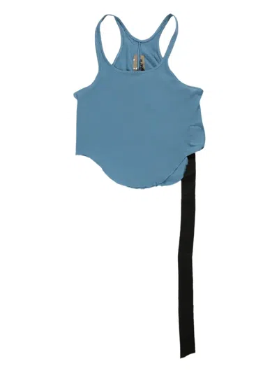 Rick Owens Drkshdw Cotton Cropped Top In Blue