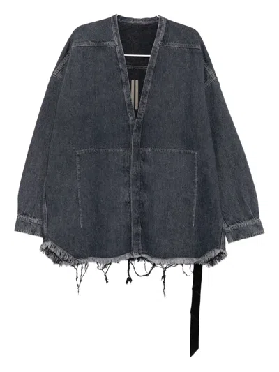 Rick Owens Drkshdw Cotton Denim Jacket In Gray