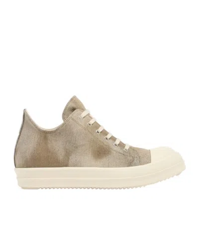 Rick Owens Drkshdw Ramones Denim Sneakers In Brown