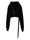 Rick Owens Drkshdw Micro Mountain Hoodie In Black
